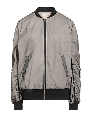 TWINSET Bomber Black 74% Cotton, 26% Polyester, Elastane