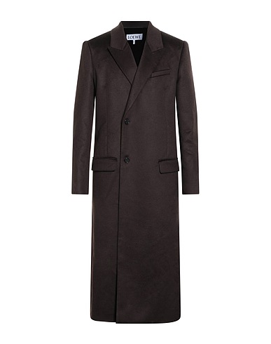 LOEWE Coat Dark brown 100% Cashmere