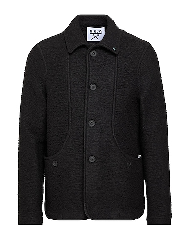 BERNA Cappotto Nero 50% Lana Vergine, 50% Poliestere