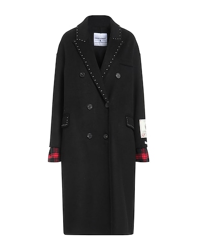 FRONT STREET 8 Coat Black 100% Wool, Cotton