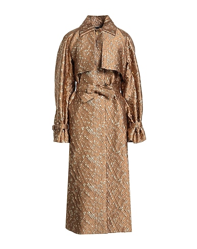 MAX MARA Full-length jacket ATELIER Camel 92% Polyester, 6% Metallic fiber, 2% Polyamide