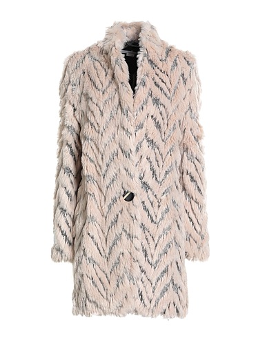 STELLA McCARTNEY Teddy Coat Beige 100% Polyester