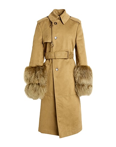 BURBERRY Coat Khaki 75% Cotton, 25% Polyamide, Buffalo Horn