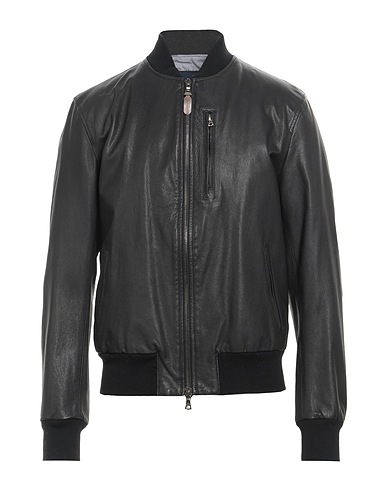 CONTRASTWAY Bomber Black 100% Leather