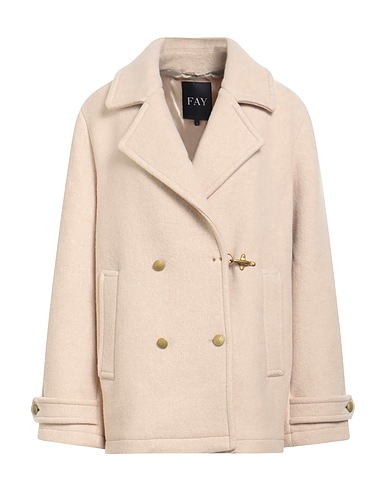 FAY Coat Beige 100% Wool