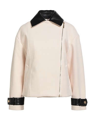 SIMONA CORSELLINI Coat Ivory 100% Polyester