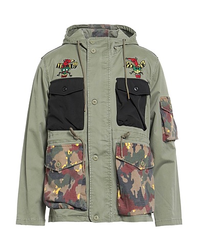 BERNA Jacket Military green 98% Cotton, 2% Elastane, Nylon
