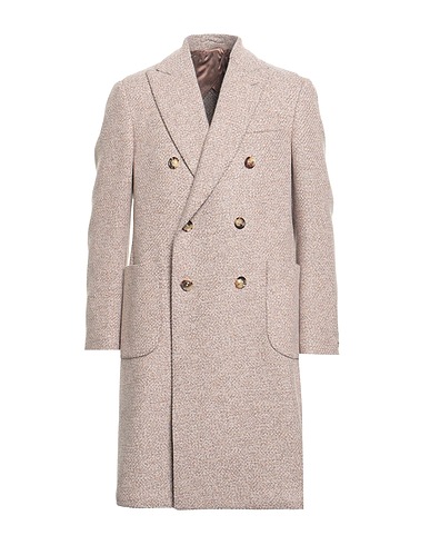 LARDINI Coat Beige 93% Wool, 7% Cashmere