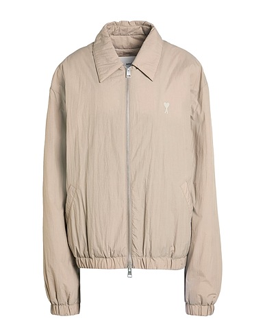 AMI ALEXANDRE MATTIUSSI Jacket Taupe 98% Polyamide, 2% Polyurethane