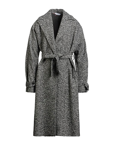 BOTTEGA MARTINESE Coat Black 60% Wool, 20% Polyamide, 15% Acrylic, 5% Polyester