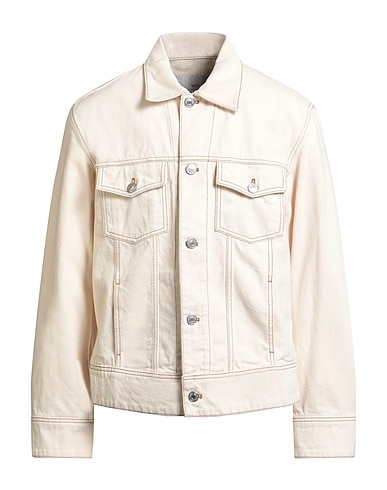 AMI ALEXANDRE MATTIUSSI Denim jacket Cream 100% Cotton