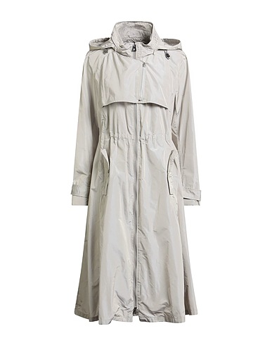 DIEGO M Full-length jacket Light grey 100% Polyester, Polyurethane, Vinyl