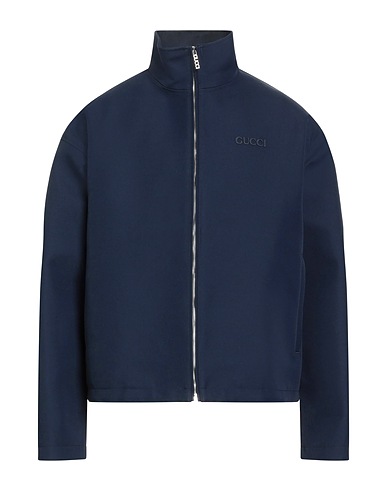 GUCCI Jacket Navy blue 56% Wool, 42% Acetate, 2% Silk, Polyester