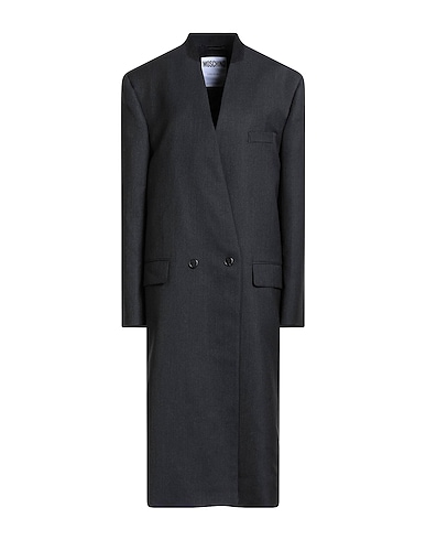 MOSCHINO Coat COUTURE Charcoal 100% Virgin Wool