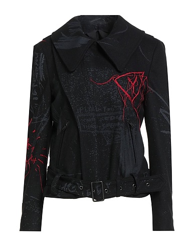 Y'S YOHJI YAMAMOTO Jacket 80% Wool, 10% Polyester, 5% Chlorofiber, 5% Nylon