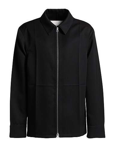 JIL SANDER Solid colour shirt Black 100% Wool