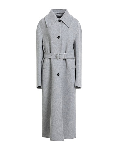 JIL SANDER Coat Light grey 100% Virgin Wool