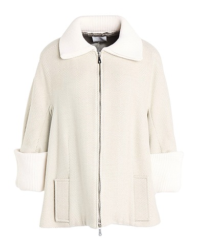ELEVENTY Coat Light grey 100% Viscose, Wool, Cashmere