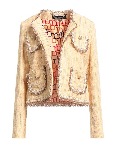 NORA BARTH Jacke Beige 40% Polyester, 34% Baumwolle, 17% Polyamid, 9% Metallisiertes Polyester