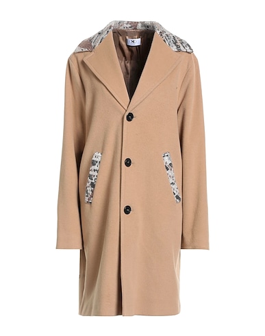 M MISSONI Coat Sand 80% Virgin Wool, 20% Polyamide, Cotton, Viscose, Linen