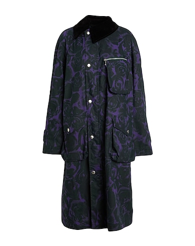 BURBERRY Full-length jacket Purple 100% Cotton