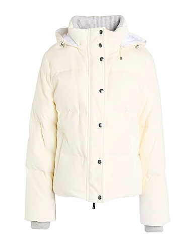 ELEVENTY Shell jacket Ivory 70% Cotton, 28% Viscose, 2% Elastane