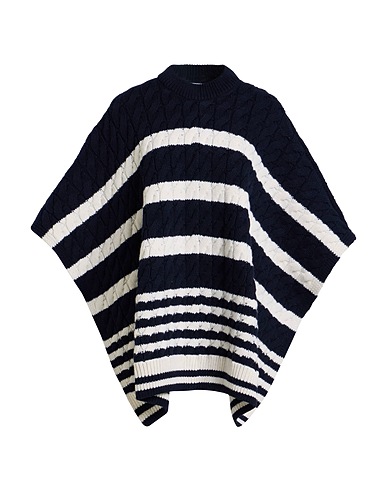 MAISON KITSUNÉ Cloak Navy blue 90% Wool, 10% Cashmere