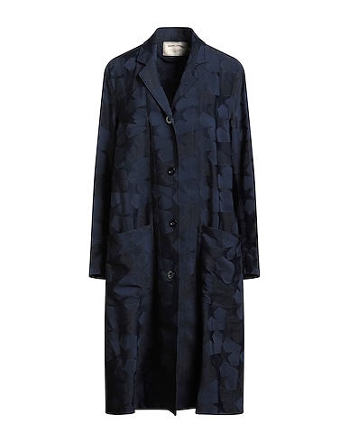 MAISON KITSUNÉ Full-length jacket Navy blue 56% Viscose, 44% Cotton