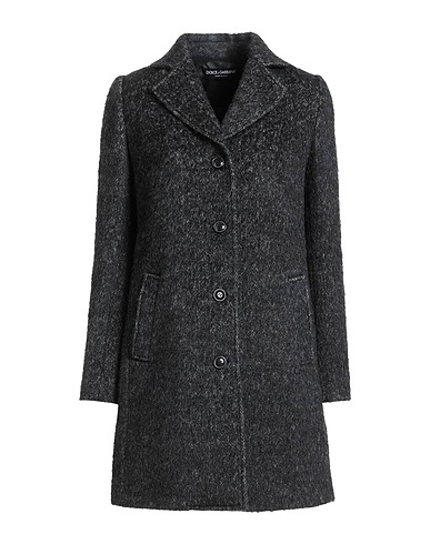 DOLCE&GABBANA Coat Charcoal 40% Virgin Wool, 22% Alpaca wool, 22% Mohair wool, 16% Polyamide