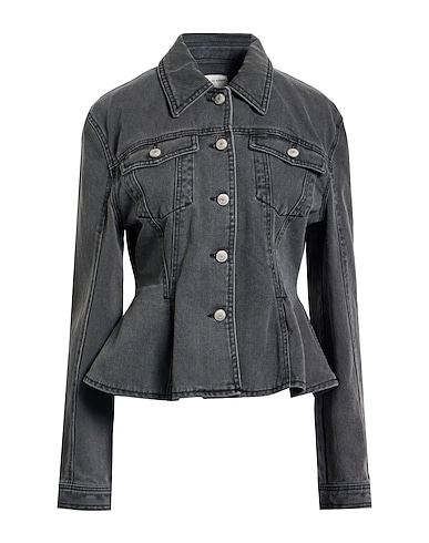 MAGDA BUTRYM Denim jacket Grey 99% Cotton, 1% Elastane