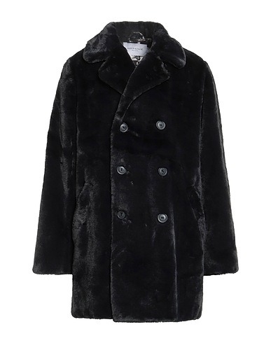 MAISON KITSUNÉ Teddy Coat Nero 100% Poliestere