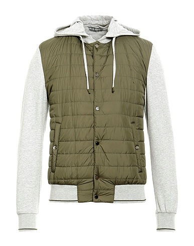 GIMO'S Giubbotto Verde militare 100% Poliestere, Cotone, Elastan