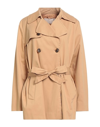 I BLUES Double breasted pea coat Sand 98% Cotton, 2% Elastane