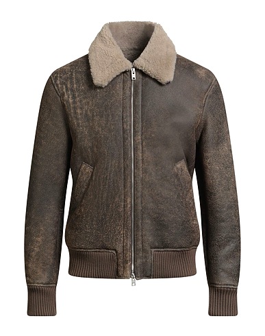 DFOUR Teddy Coat Testa di moro Pelle