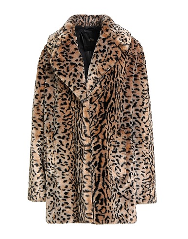 ACTITUDE by TWINSET Teddy Coat Beige 70% Acrylic, 25% Modacrylic, 5% Polyester