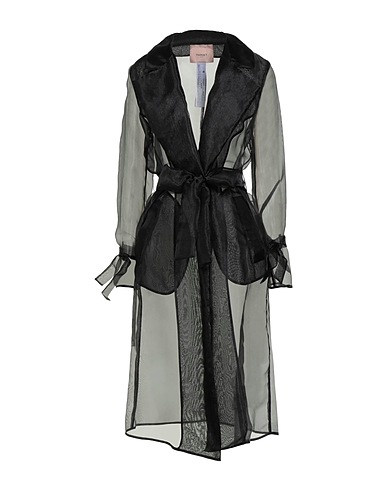 TWINSET Full-length jacket Black 100% Polyester