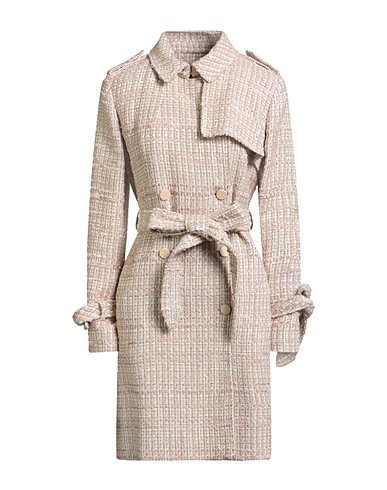 PAULE KA Coat Beige 29% Synthetic fibers, 25% Cotton, 24% Viscose, 19% Polyamide, 3% Wool