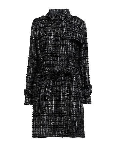 PAULE KA Coat Black 29% Synthetic fibers, 25% Cotton, 24% Viscose, 19% Polyamide, 3% Wool