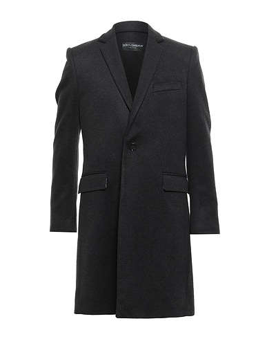 DOLCE&GABBANA Coat Charcoal 90% Virgin Wool, 10% Cashmere