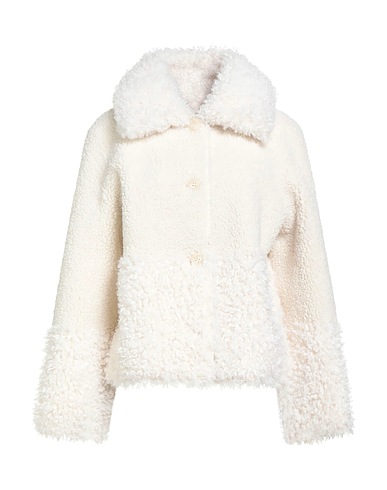 MAJE Teddy Coat White 100% Polyester