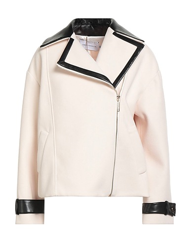 SIMONA CORSELLINI Jacket Ivory 100% Polyester, Viscose