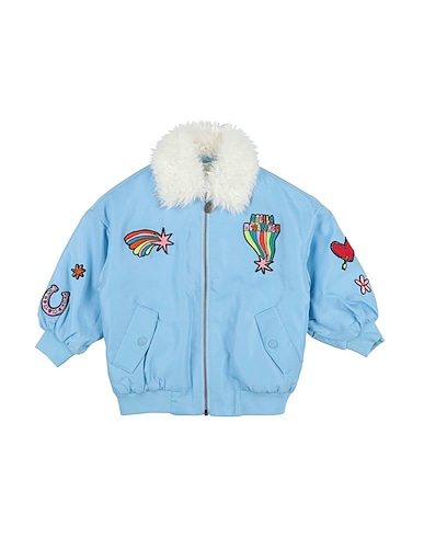 STELLA McCARTNEY KIDS Jacket Sky blue 100% Polyester, Cotton, Elastane