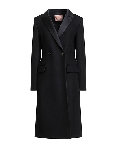 TWINSET Cappotto Nero 75% Lana, 25% Poliammide, Poliestere