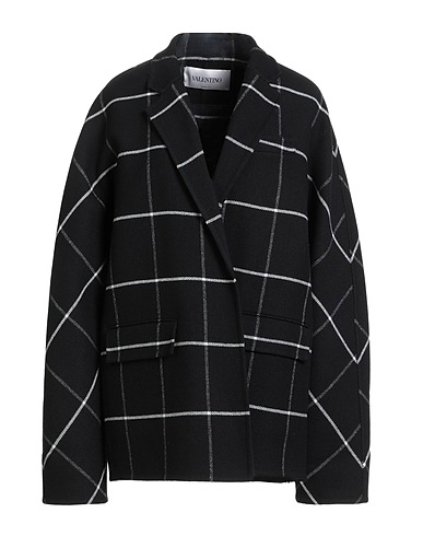 VALENTINO GARAVANI Coat Black 77% Virgin Wool, 23% Polyamide