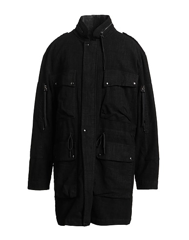 MASNADA Coat Black 98% Cotton, 2% Elastane