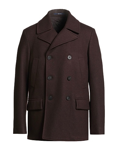 DRUMOHR Coat Chocolate brown 80% Wool, 20% Polyamide