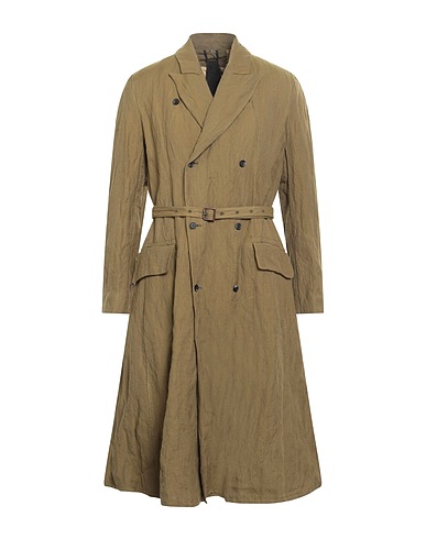 MASNADA Double breasted pea coat Military green 60% Cotton, 35% Wool, 5% Metallic fiber