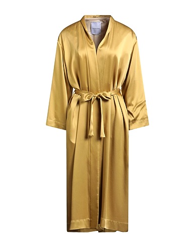 POMANDÈRE Full-length jacket Mustard 82% Acetate, 18% Viscose