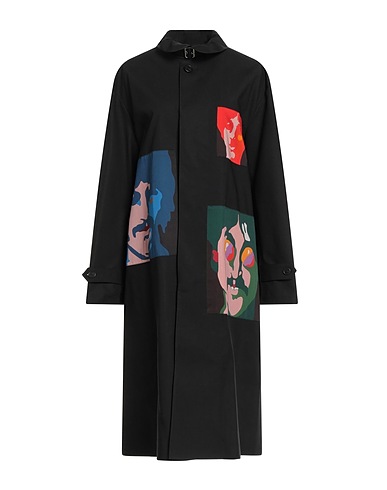 STELLA McCARTNEY Full-length jacket THE BEATLES Black 67% Cotton, 33% Polyurethane