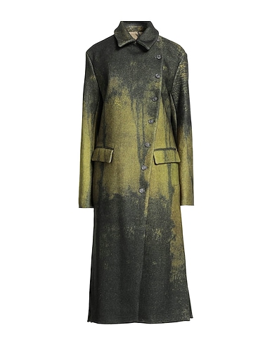 MASNADA Coat Dark green 77% Wool, 23% Polyamide